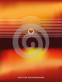 Vector Web and Mobile Interface Template. Blurred Background. H