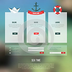 Vector web and mobile interface template.