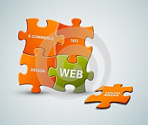 Vector web solution illustration