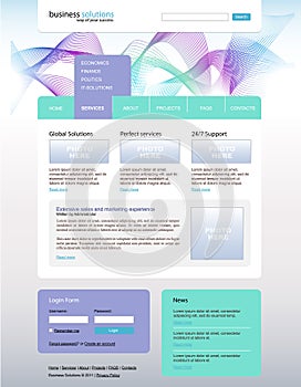 Vector website desing for business solution