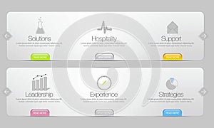 Vector Website menu template