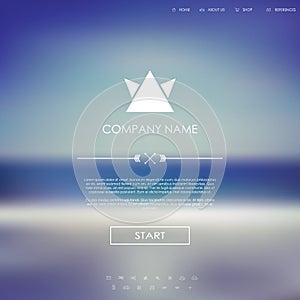 Vector website template with graphic user