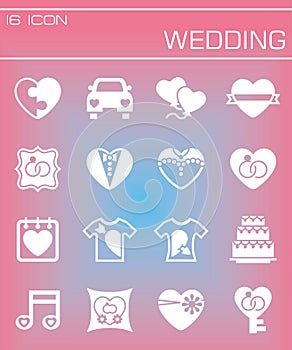 Vector Wedding icon set