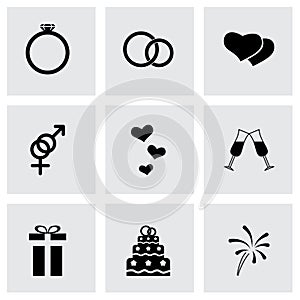 Vector wedding icon set