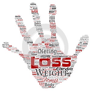 Vector weight loss healthy diet transformation