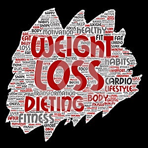 Vector weight loss healthy diet transformation