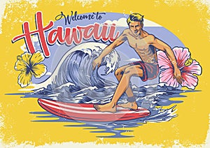 Welcome hawaiian surfing photo