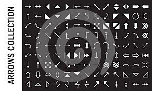 Vector White Arrows Collection