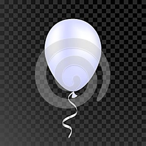 Vector white balloon on a transparent background.