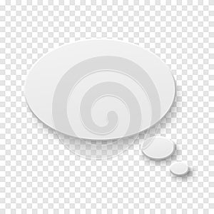 Vector white blank paper speech bubble