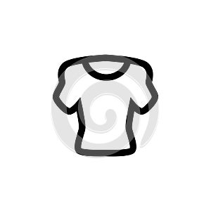 Vector White Blank Tshirt Icon Symbol. Menu item in the web design
