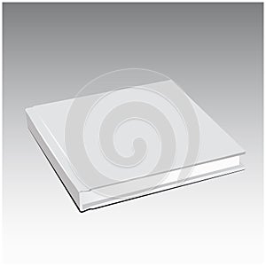 Vector white book template blank cover