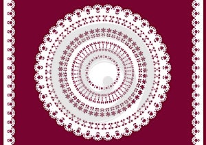 Vector white doily.