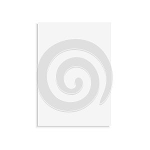 Vector white empty sheet of paper. A4 template, cover, placard, brochure, banner, flyer, background and etc. Place for