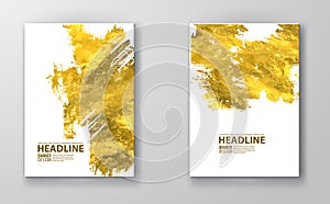 Vector White and Gold Design Templates set