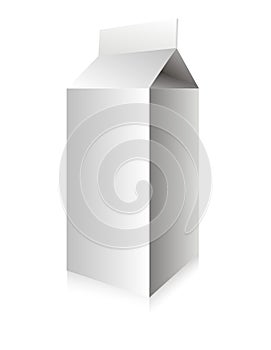 Vector white milk box