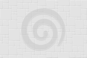 Vector white modern abstract backgrounds. Seamless mosaic texture