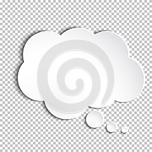 Vector white paper thought bubble photo