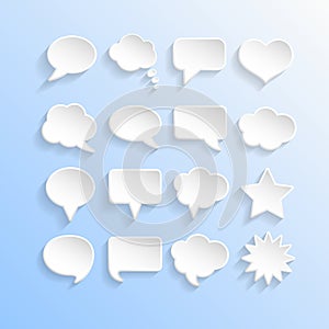 Vector White Speech Bubbles