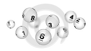 Vector White Sphere Lottery Bingo Balls