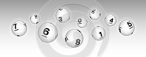 Vector White Sphere Lottery Bingo Balls