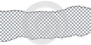 Vector White Torn Paper On Transparent Background