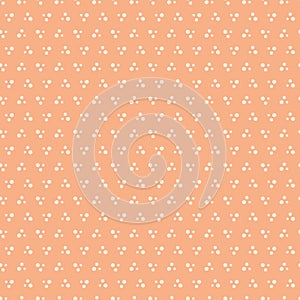 Vector orange triangle dots seamless pattern background