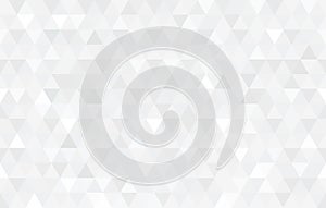Vector white triangular mosaic texture. Modern low poly background