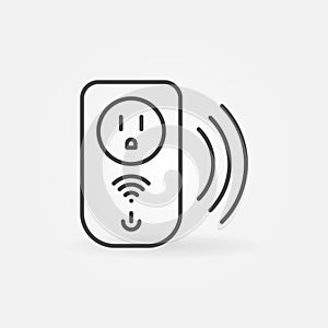 Vector Wi-fi US Smart Socket concept outline icon