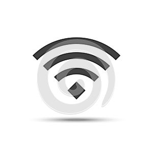 Vector wifi icon, wireless network symbol isolated on white background