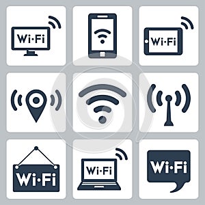 Vector wifi icons set