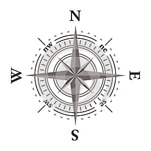 Vector wind rose compass