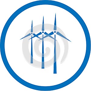 Vector wind turbine icon