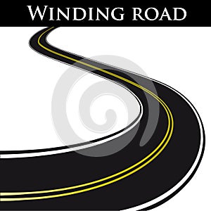 Vector winding road
