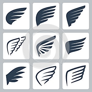 Vector wings icons