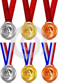 Vector Winner Medals