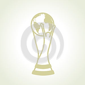 Vector winner trophy. World cup.