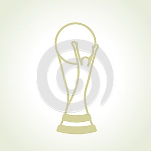 Vector winner trophy. World cup.