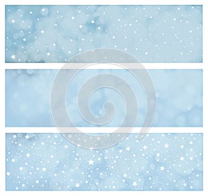 Vector winter banners.