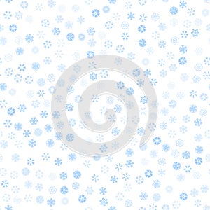 Vector winter snow light seamless pattern