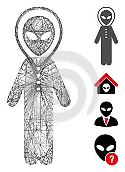 Linear Alien Space Armor Vector Mesh