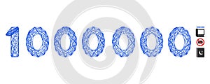 Network 1000000 Digits Text Vector Mesh