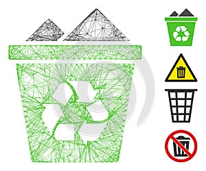 Net Full Recycle Bin Vector Mesh