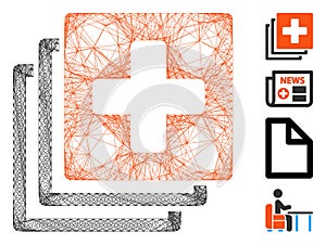 Net Medical Documents Vector Mesh