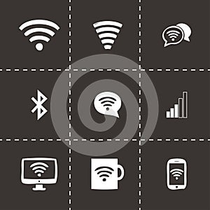 Vector wireless icons set