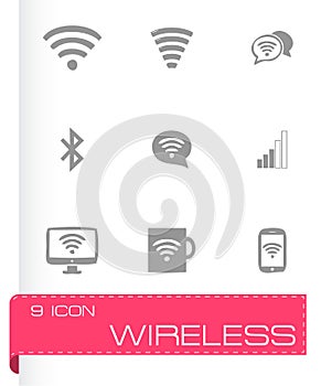 Vector wireless icons set