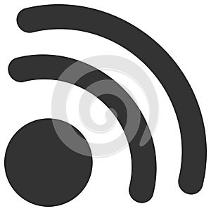 Vector Wireless Internet Point Flat Icon Illustration