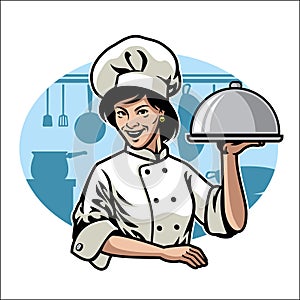 Woman chef design