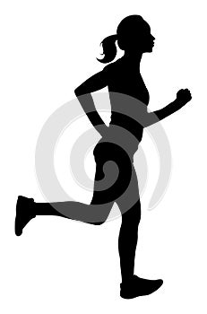 Vector Woman Running Silhouette