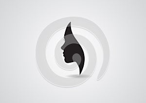 Vector women silhouette beauty female logo lady icon